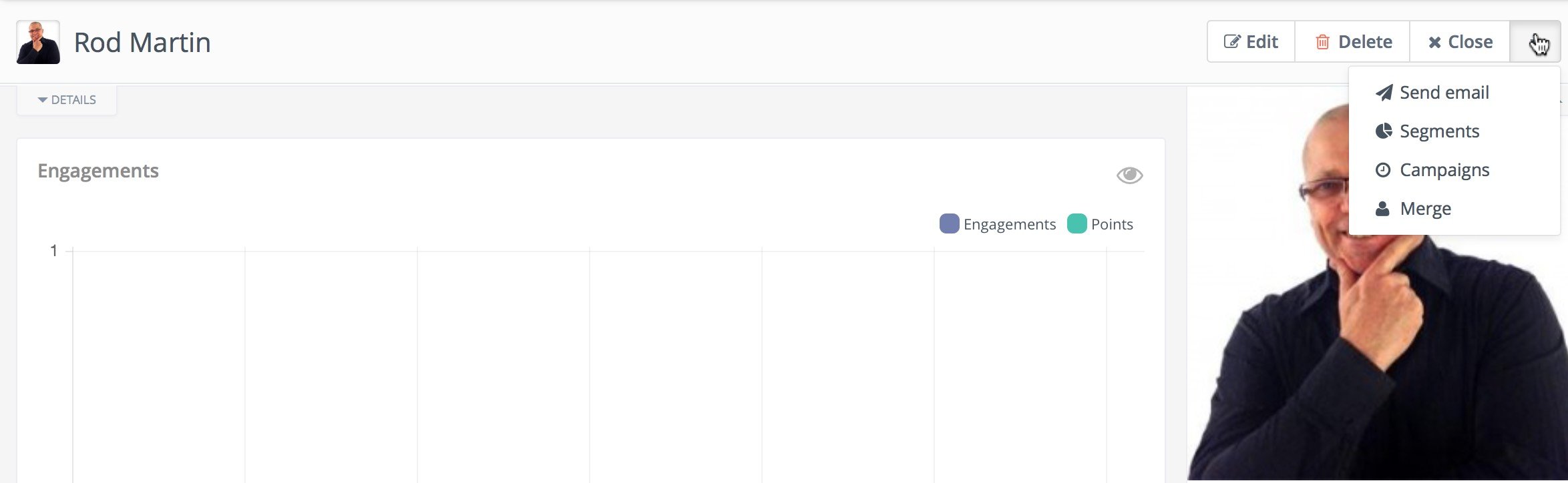 Screenshot of change Segment